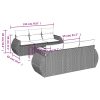 7 pcs conjunto de sofás p/ jardim com almofadões vime PE bege - Image 3