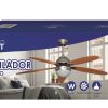VENTILADOR AVANT TECHO GRIS/MADERA 132CM 60W 5ASPAS C/LAMP - Image 2