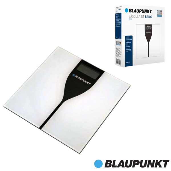 BASCULA DE BAÑO DIGITAL BLAUPUNKT INDICADOR DE TEMPERATURA - SUPERFICIE CRISTAL EXTRAPLANA