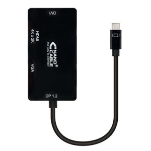Conversor usb tipo c a vga - dvi - hdmi nanocable 10cm -  macho - hembra