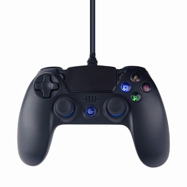 MANDO GEMBIRD CON CABLE PS4 Y PC NEGRO