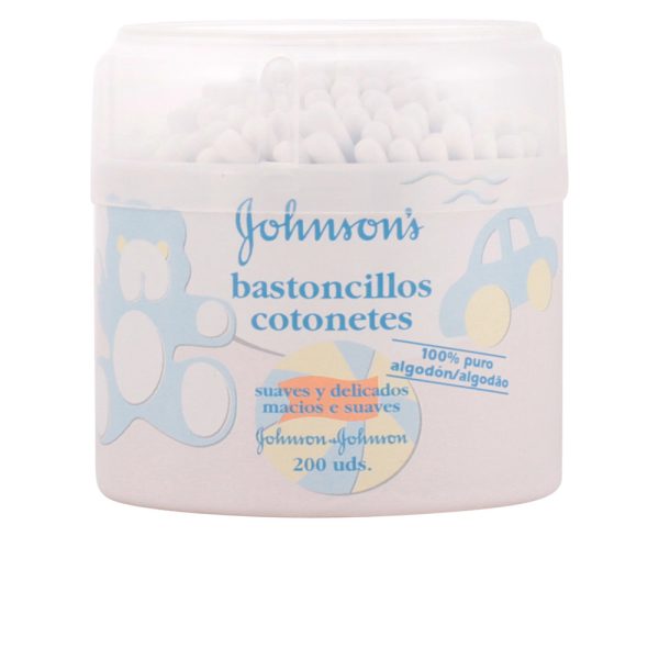 Johnson's Baby Bastoncillos para Bebé, Niños y Adultos, con Extremos de Algodón 100% puro 200 u