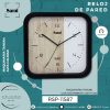 RELOJ DE PARED SAMI CUADRADO NEGRO ESFERA MADERA/BLANCO - Image 2
