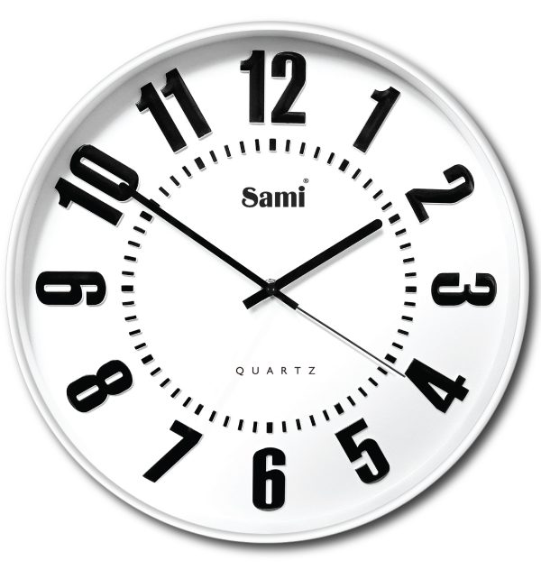 RELOJ DE PARED SAMI RED. 34CM BLANCO