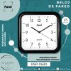 RELOJ DE PARED SAMI CUAD. 30CM NEGRO - Image 2