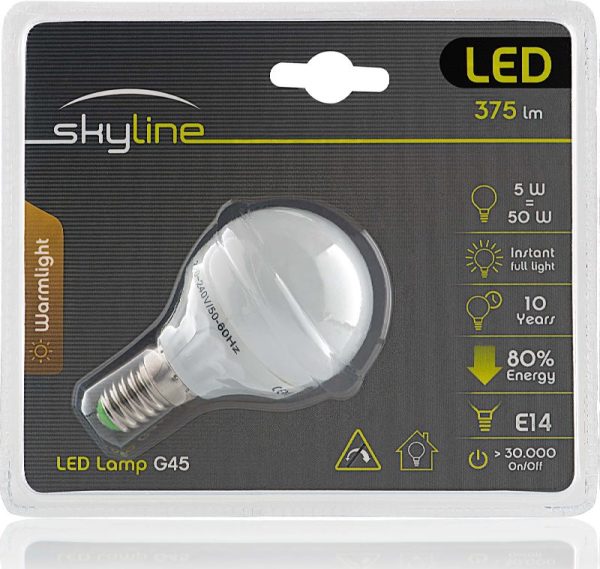 LED - BOMBILLA G45 E14 5W 3000K MATE
