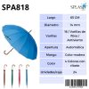 PARAGUAS SPLASH SRA LARGO 16V ANTIVIENTO LISO COLORES+BORDE