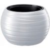 MACETA REDONDA CON DEPOSITO 36L DE PLASTICO COLOR BLANCO 43,6X43,6X29,9 CM