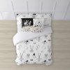 FUNDA NÓRDICA CON BOTONES 100% ALGODÓN MODELO LOONEY B&W PARA CAMA DE 105 (180X240 CM)