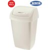 PAPELERA C/TAPA BASCULANTE 9L AURORA CREMA