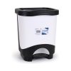 CUBO BASURA A PEDAL 8L IDEA NEGRO/CREMA - Image 2