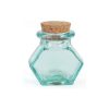 BOTE MINIATURA VIDRIO 5.5X6.5CM C/TAPÓN HEXAGONAL - Image 2