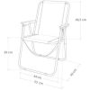 SILLA PLAYA ALUMINIO PLEGABLE FIJA MEDITERRAN 53X44X76 CM - Image 2