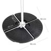 SOPORTE PARASOL 4 PIEZAS DE PLÁSTICO 52/66 KG 48X48X7.5CM - Image 4