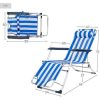 TUMBONA DE PLAYA RECLINABLE ALUMINIO CON COJÍN AKTIVE 153X47X33/75CM - Image 4