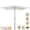 PARASOL 300X300 CM CON CHIMENEA Y MÁSTIL DE ALUMINIO 4,8 CM COLOR CREMA - Image 5