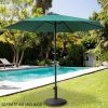 PARASOL 300 CM CON CHIMENEA Y MÁSTIL DE ALUMINIO 4,8 CM COLOR VERDE - Image 4