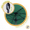 PARASOL 300 CM CON CHIMENEA Y MÁSTIL DE ALUMINIO 4,8 CM COLOR VERDE - Image 6