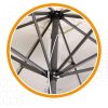 PARASOL DE TERRAZA CUADRADO 270X270 CM CON CHIMENEA Y MÁSTIL DE ALUMINIO 4,8 CM AKTIVE - Image 3
