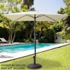 PARASOL DE TERRAZA CUADRADO 270X270 CM CON CHIMENEA Y MÁSTIL DE ALUMINIO 4,8 CM AKTIVE - Image 5