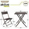 CONJUNTO DE MESA CUADRADA PLEGABLE (60X72 CM) + 2 SILLAS DE RATÁN (44X83,5 CM) AKTIVE - Image 4