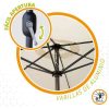 PARASOL DE TERRAZA 300 CM CON CHIMENEA Y MÁSTIL DE ALUMINIO AKTIVE - Image 5
