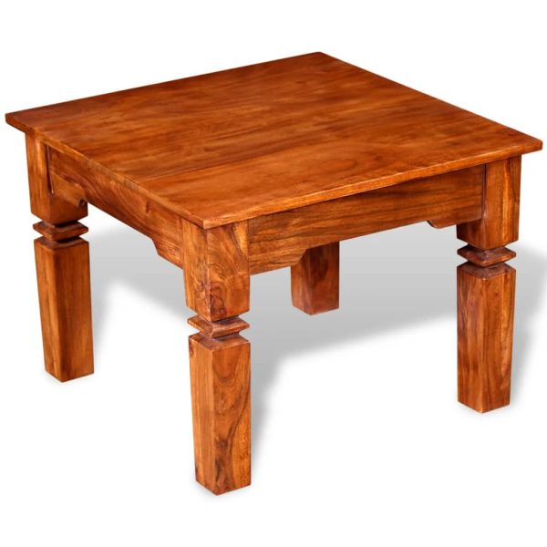 Mesa de centro madeira maciça 60x60x45 cm - Image 2