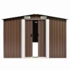 Abrigo de jardim 257x580x181 cm metal castanho - Image 2