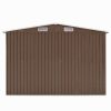 Abrigo de jardim 257x580x181 cm metal castanho - Image 3
