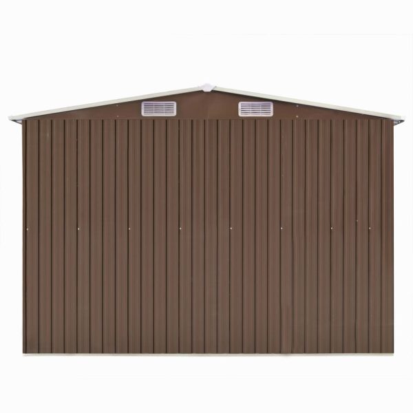 Abrigo de jardim 257x580x181 cm metal castanho - Image 3