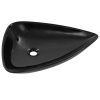Lavatório em cerâmica 645x455x115 mm preto triangular - Image 2