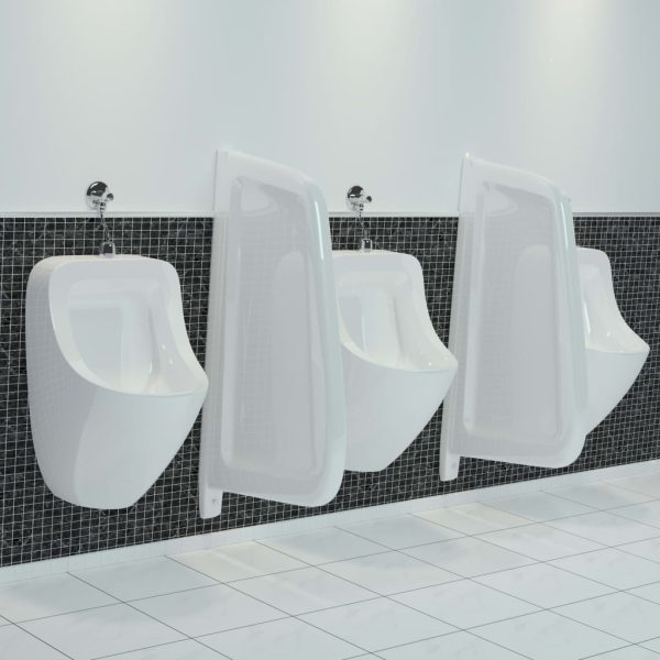 Divisória de privacidade p/ urinol de parede cerâmica branco