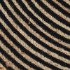 Tapete artesanal em juta com design em espiral preto 120 cm - Image 3