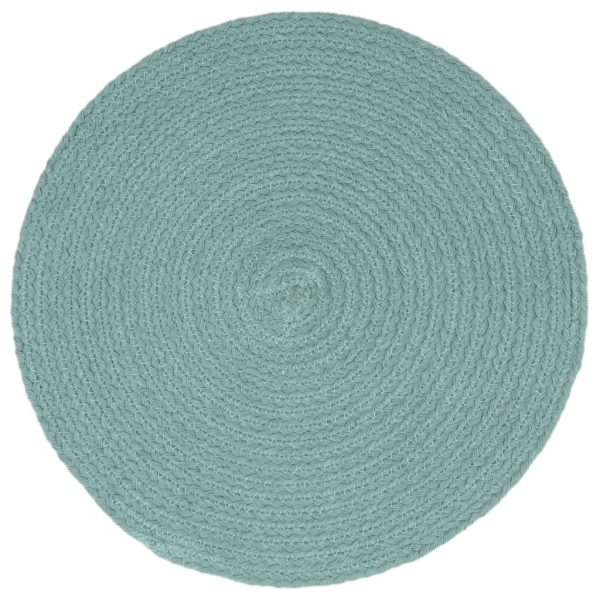Individuais de mesa 4 pcs algodão liso 38 cm redondo verde - Image 2