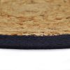Individuais mesa 4 pcs juta e algodão 38cm natural/azul-marinho - Image 3