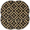 Individuais de mesa 4 pcs juta 38 cm redondo preto