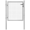 Portão de jardim em aço galvanizado 105x125 cm prateado
