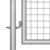 Portão de jardim em aço galvanizado 105x125 cm prateado - Image 3