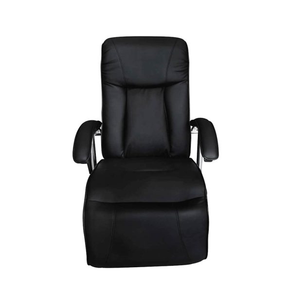 Cadeira de massagens couro artificial preto - Image 2