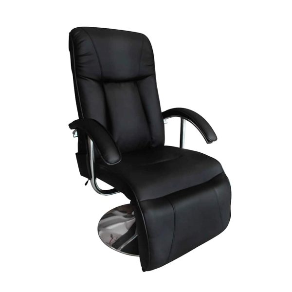 Cadeira de massagens couro artificial preto - Image 3
