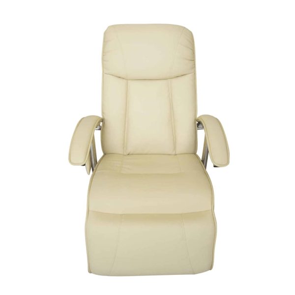 Cadeira de massagens couro artificial branco nata - Image 2