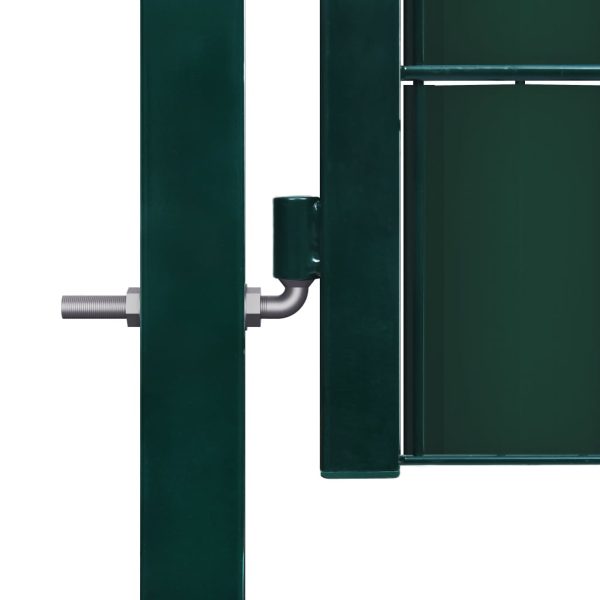 Portão de cerca 100x81 cm PVC e aço verde - Image 3