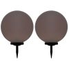 Candeeiro solar de exterior LED 2 pcs esférico 50 cm RGB