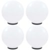 Candeeiros esféricos LED 4 pcs 40 cm PMMA