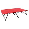Espreguiçadeira/cama dobrável para 2 pessoas aço vermelho