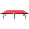 Espreguiçadeira/cama dobrável para 2 pessoas aço vermelho - Image 2