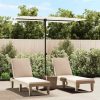 Guarda-sol de jardim c/ poste de alumínio 2x1,5 m branco areia