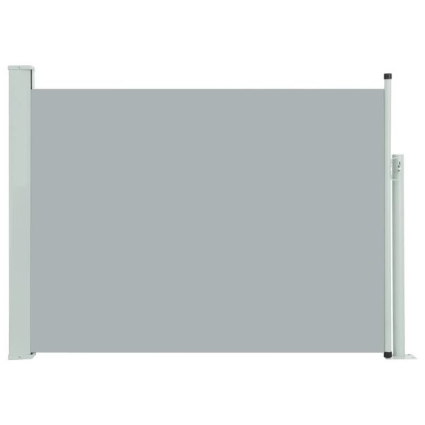 Toldo lateral retrátil para pátio 100x500 cm cinzento - Image 2