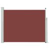 Toldo lateral retrátil para pátio 140x500 cm castanho - Image 2
