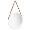 Espelho de parede com alça 50 cm branco